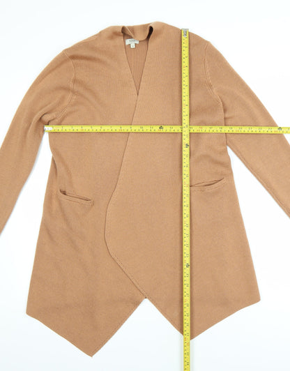 Hoss Intropia Women's Beige Wool Blend Open Cardigan M