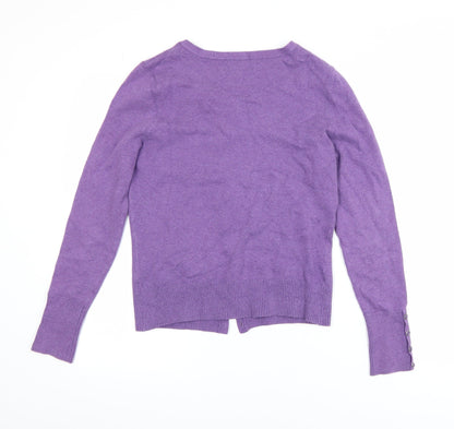 Debenhams Women’s Purple Cotton Blend Long Sleeve Cardigan Size 12