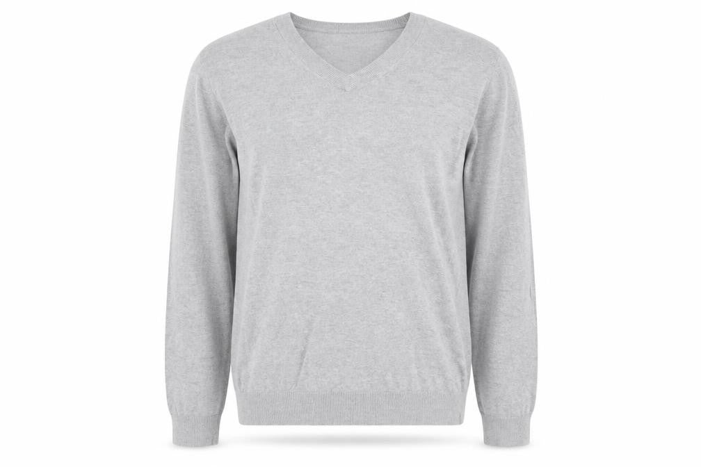Gap Men’s Grey V-Neck Cotton Jumper Size M Lightweight Knit