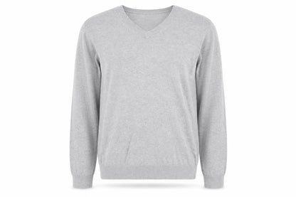 Gap Men’s Grey V-Neck Cotton Jumper Size M Lightweight Knit
