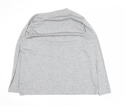Marks and Spencer Women’s Grey Long Sleeve Waffle Knit Pullover Jumper Size 22
