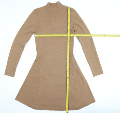 Friends Like These Women Brown Size 14 Knit Fit & Flare Dress