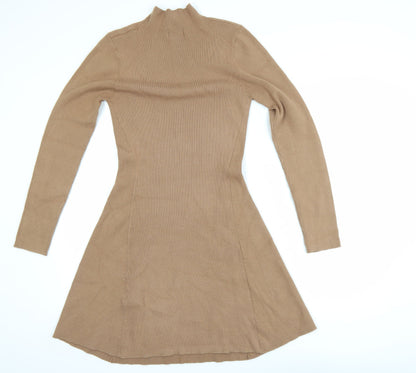Friends Like These Women Brown Size 14 Knit Fit & Flare Dress