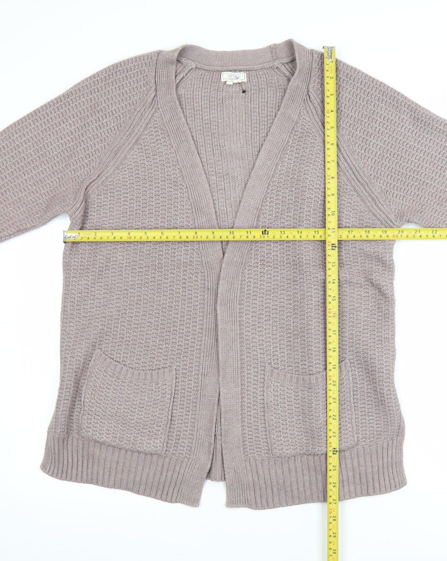 Fat Face Women Beige Size 14 Chunky Knit Relaxed Fit Cardigan
