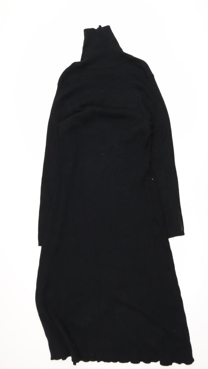 Marks and Spencer Women Black Midi Bodycon Knit Dress L