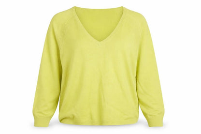 Marks & Spencer Womens Green Wool Blend V-Neck Jumper Size 8
