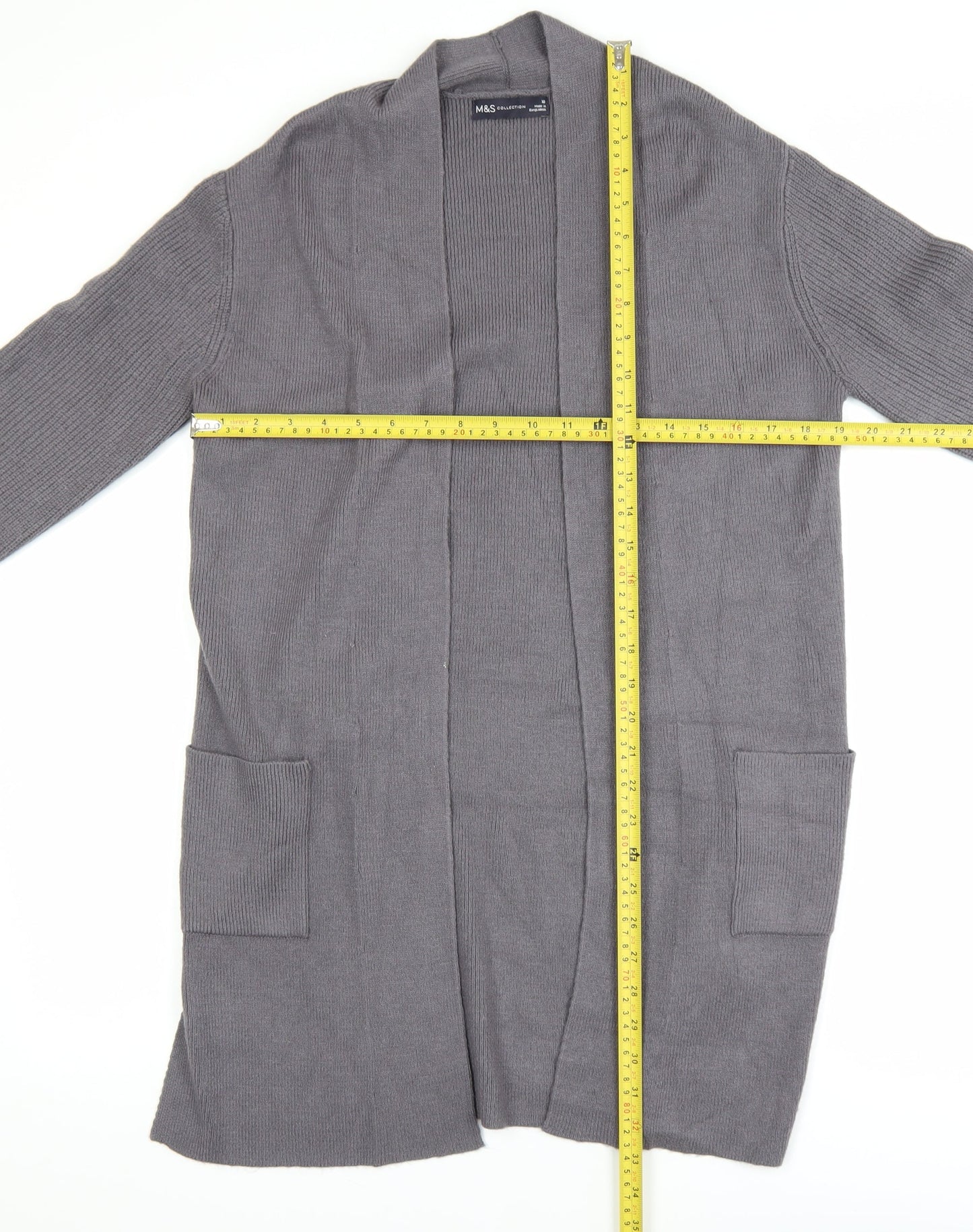 Marks and Spencer Women’s Grey Longline Knit Cardigan Size 10