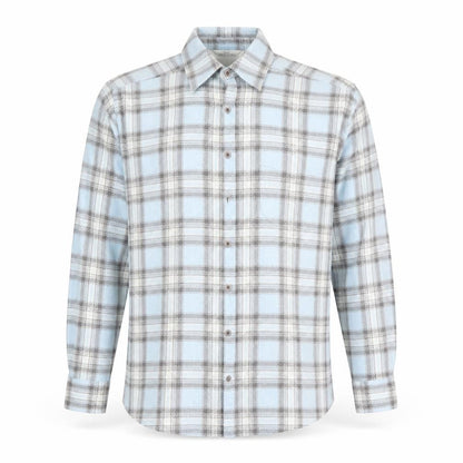 Marks & Spencer Men's Blue Plaid Flannel Long Sleeve Shirt M