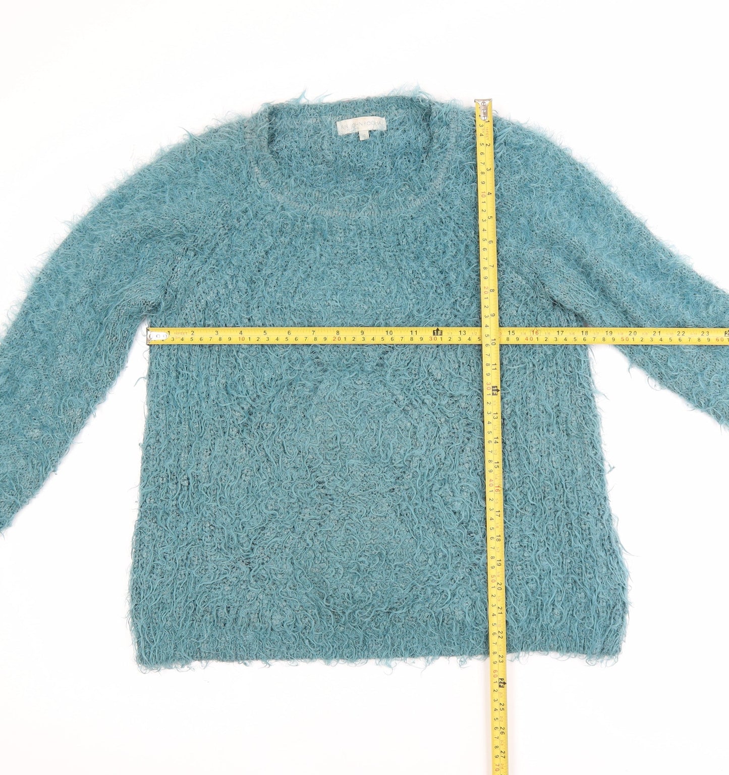 RJR John Rocha Women's Blue Size 12 Fluffy Knit Jumper