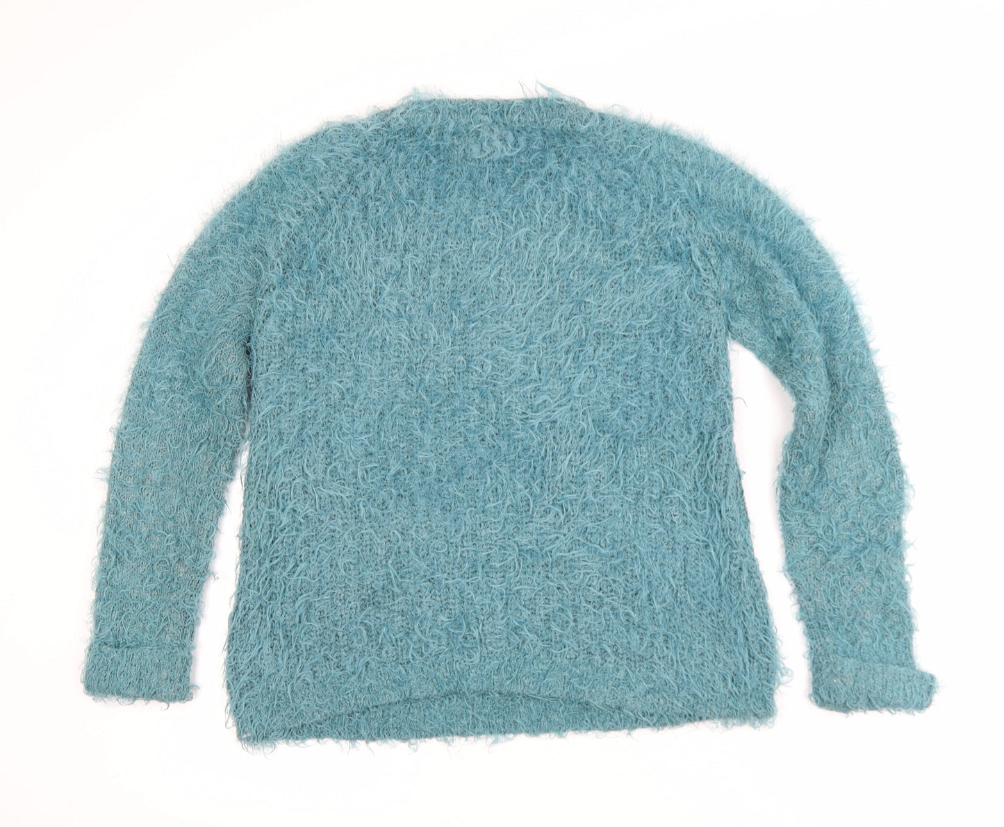 RJR John Rocha Women's Blue Size 12 Fluffy Knit Jumper