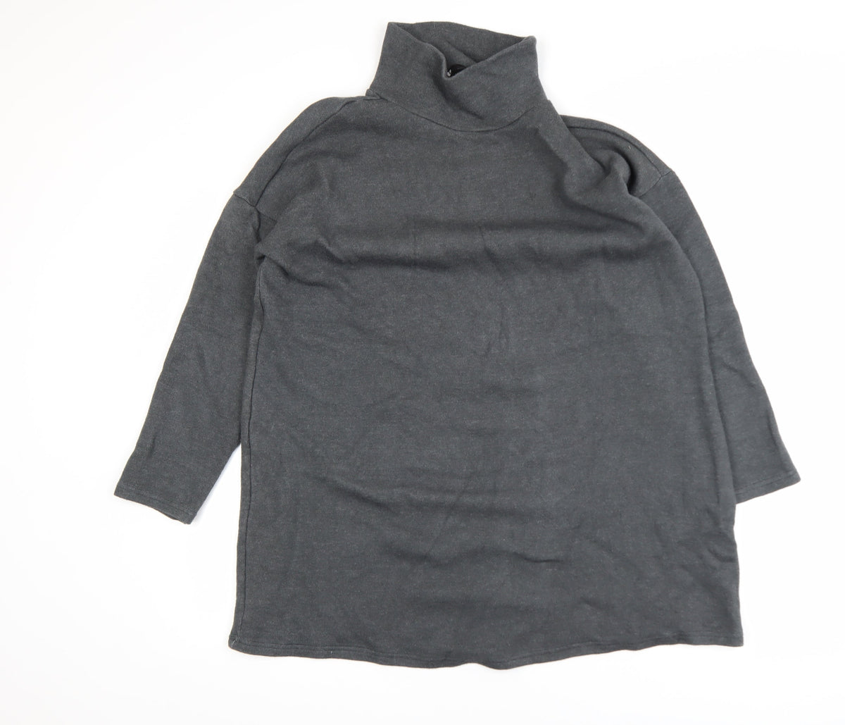 Very Womens Grey Roll Neck Tunic Knit Top Size 12