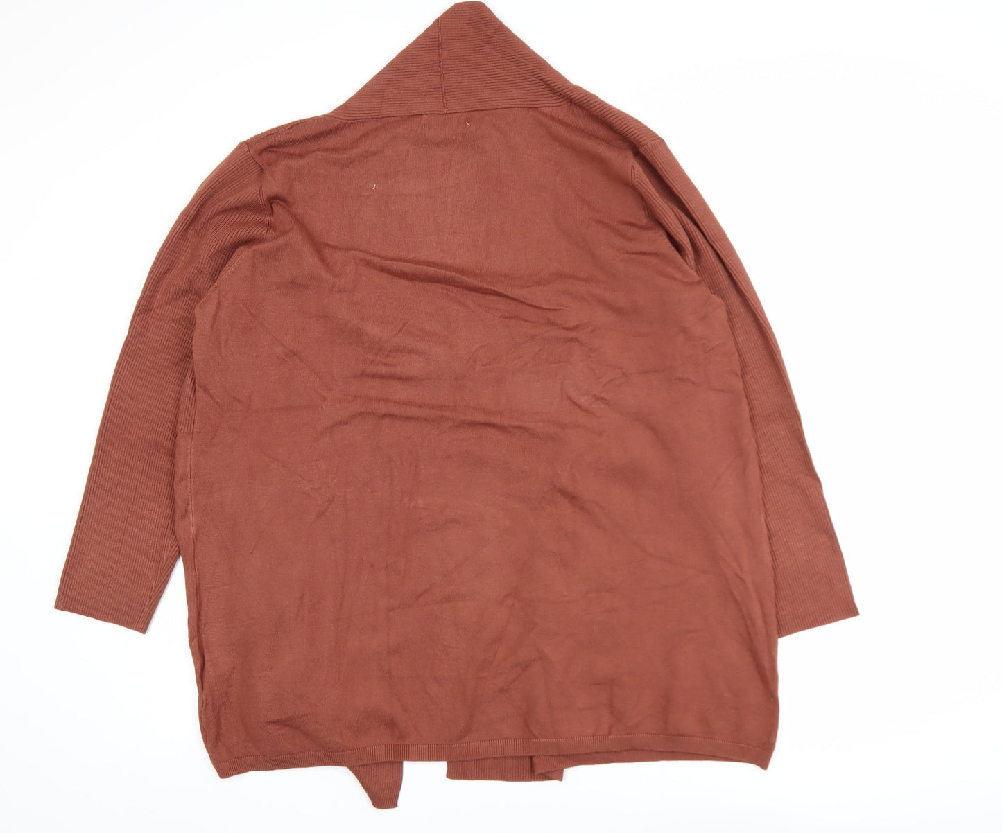 Michele Hope Women’s Brown Plus Size 26/28 Open Knit Cardigan