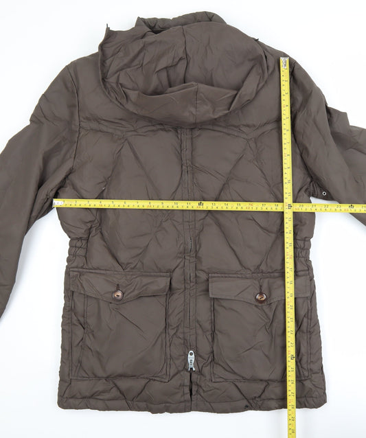 Sprung Men's Brown Down Puffer Jacket L Winter Insulated Hooded