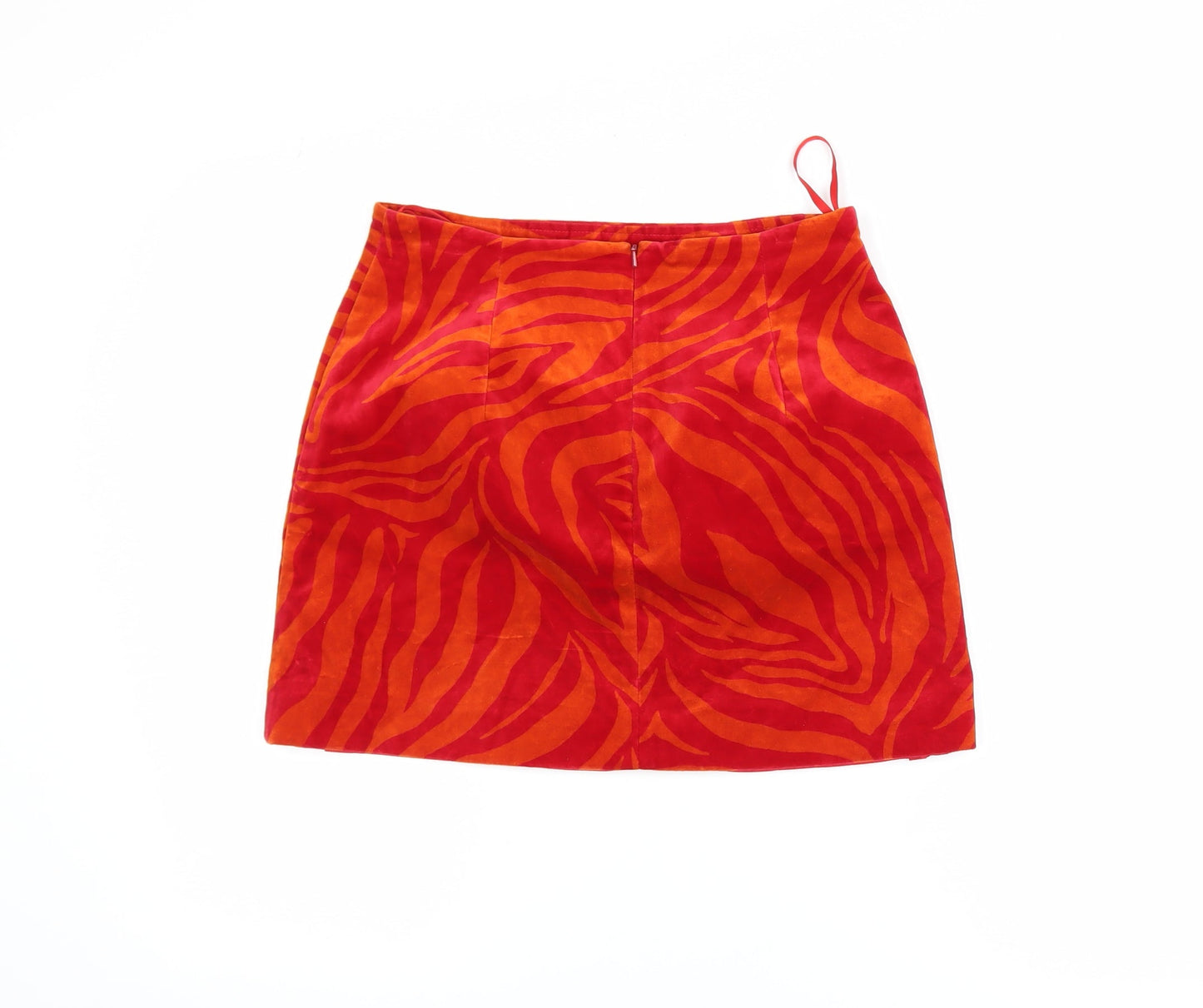 Hobbs Women’s Red Animal Print Cotton Short Skirt Size 12