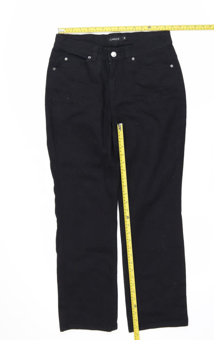 Lindex Women Black High Waist Straight Leg Stretch Jeans Size 19