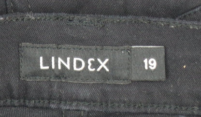 Lindex Women Black High Waist Straight Leg Stretch Jeans Size 19