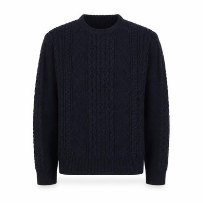 Marks & Spencer Men's Black Cable-Knit Jumper Size L