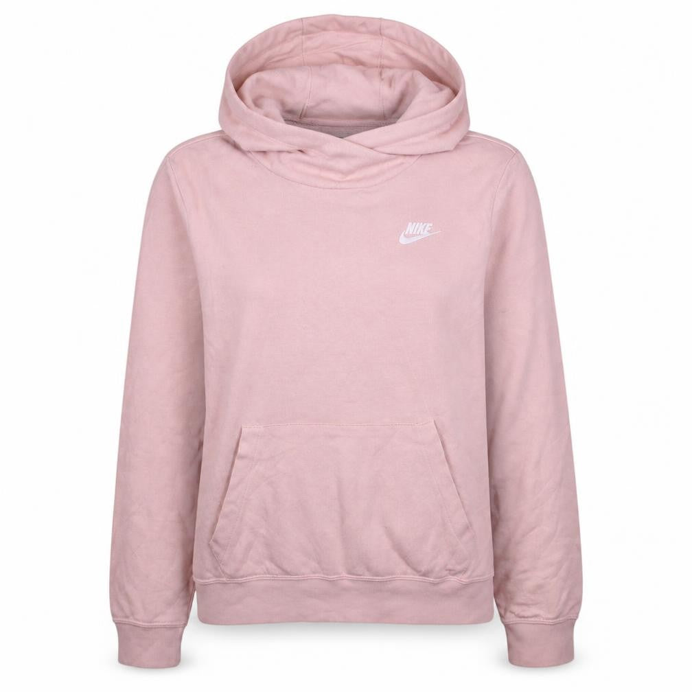 Nike Women Pink Pullover Hoodie Medium Cotton Blend Lined Casual