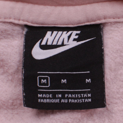 Nike Women Pink Pullover Hoodie Medium Cotton Blend Lined Casual