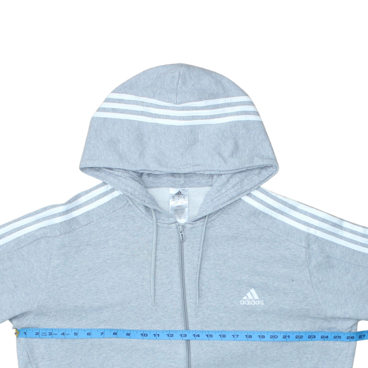 Adidas Men's Grey XL Full Zip Hoodie Jacket Sportswear