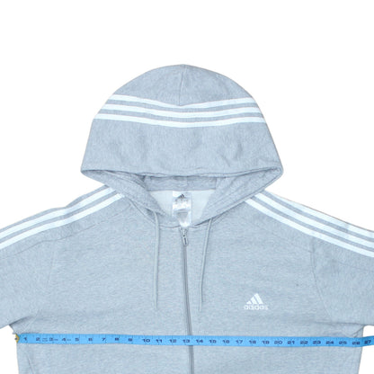 Adidas Men's Grey XL Full Zip Hoodie Jacket Sportswear