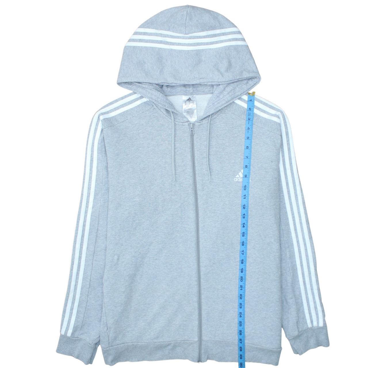 Adidas Men's Grey XL Full Zip Hoodie Jacket Sportswear