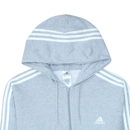Adidas Men's Grey XL Full Zip Hoodie Jacket Sportswear