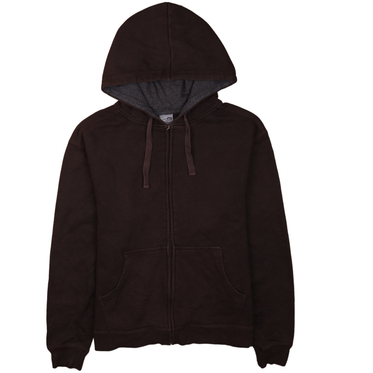 Champion Men's Brown Full Zip Hoodie Size S Fleece Lined