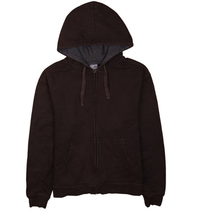 Champion Men's Brown Full Zip Hoodie Size S Fleece Lined