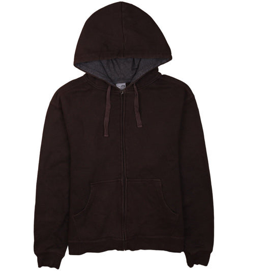 Champion Men's Brown Full Zip Hoodie Size S Fleece Lined