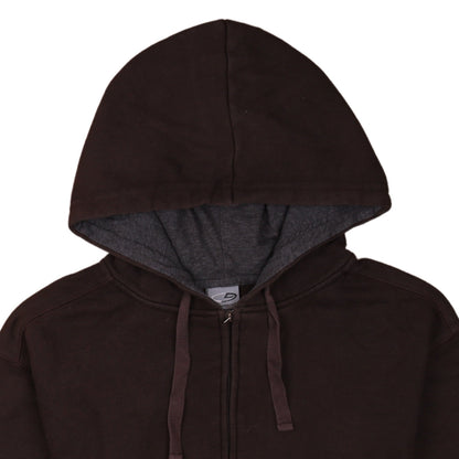 Champion Men's Brown Full Zip Hoodie Size S Fleece Lined