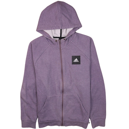 Adidas Womens Purple Full Zip Hoodie Small Relaxed Fit Casual