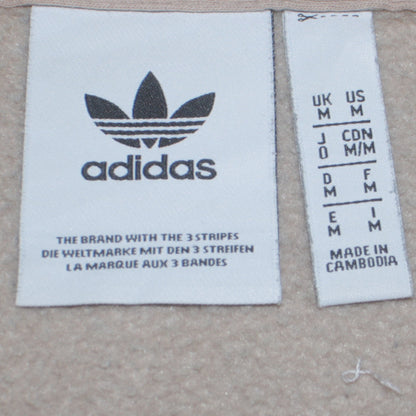 Adidas Mens Beige Blue White Full Zip Hoodie M Classic Sportswear