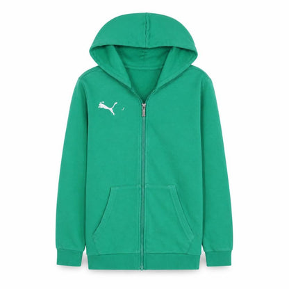 Front view of Puma boys’ green full zip fleece hoodie 13-14 years excellent condition