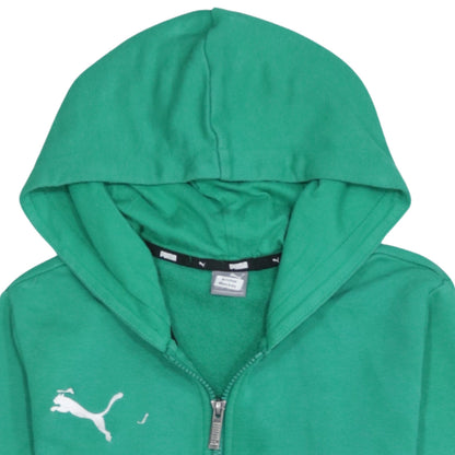Puma Boys Green Full Zip Fleece Hoodie 13-14 Years Excellent Condition