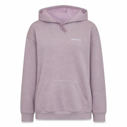 Front view of Adidas Women Pink Pullover Hoodie XS Hooded Logo Sweatshirt