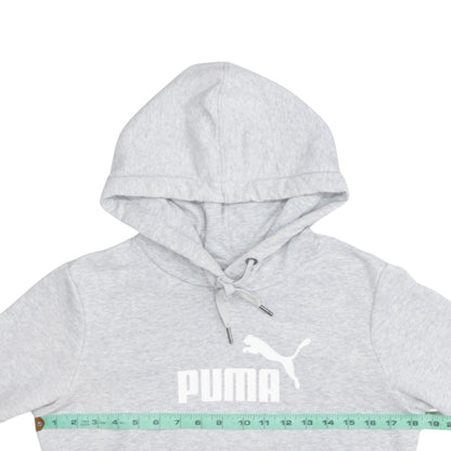 Puma Womens Grey Size 10 Pullover Hoodie Sweatshirt