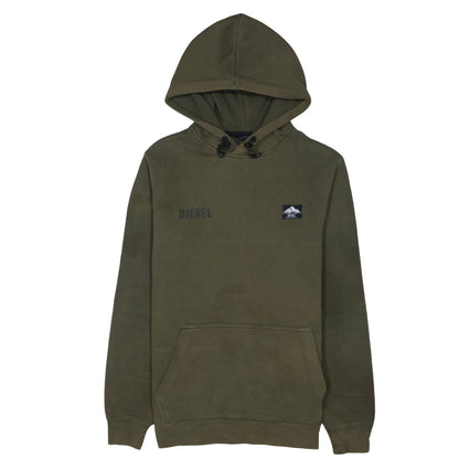 Diesel Men’s Green Pullover Hoodie Size S Regular Fit Logo Design