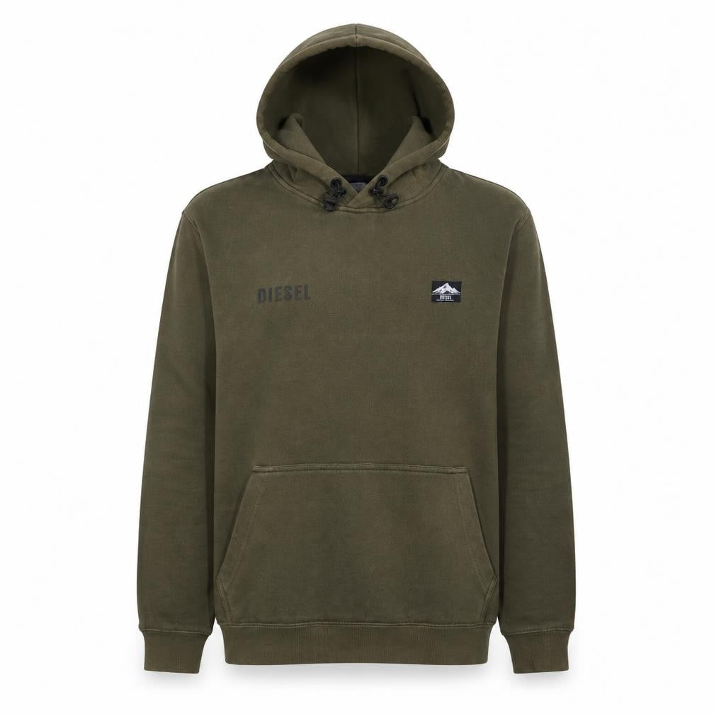 Diesel Men’s Green Pullover Hoodie Size S Regular Fit Logo Design