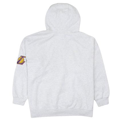 NBA Los Angeles Lakers Grey Hoodie Women L Pullover Logo Sweatshirt