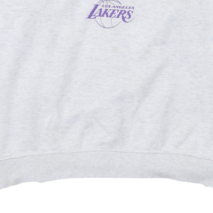 NBA Los Angeles Lakers Grey Hoodie Women L Pullover Logo Sweatshirt