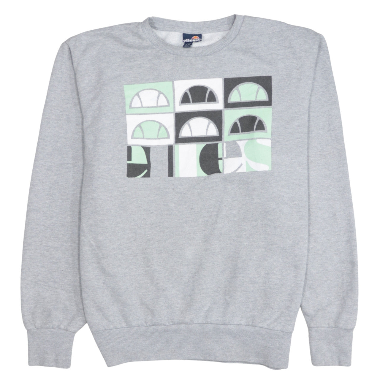 Ellesse Men's Grey XL Pullover Sweatshirt Crew Neck Graphic Logo