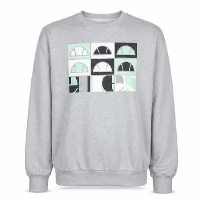 Ellesse Men's Grey XL Pullover Sweatshirt Crew Neck Graphic Logo