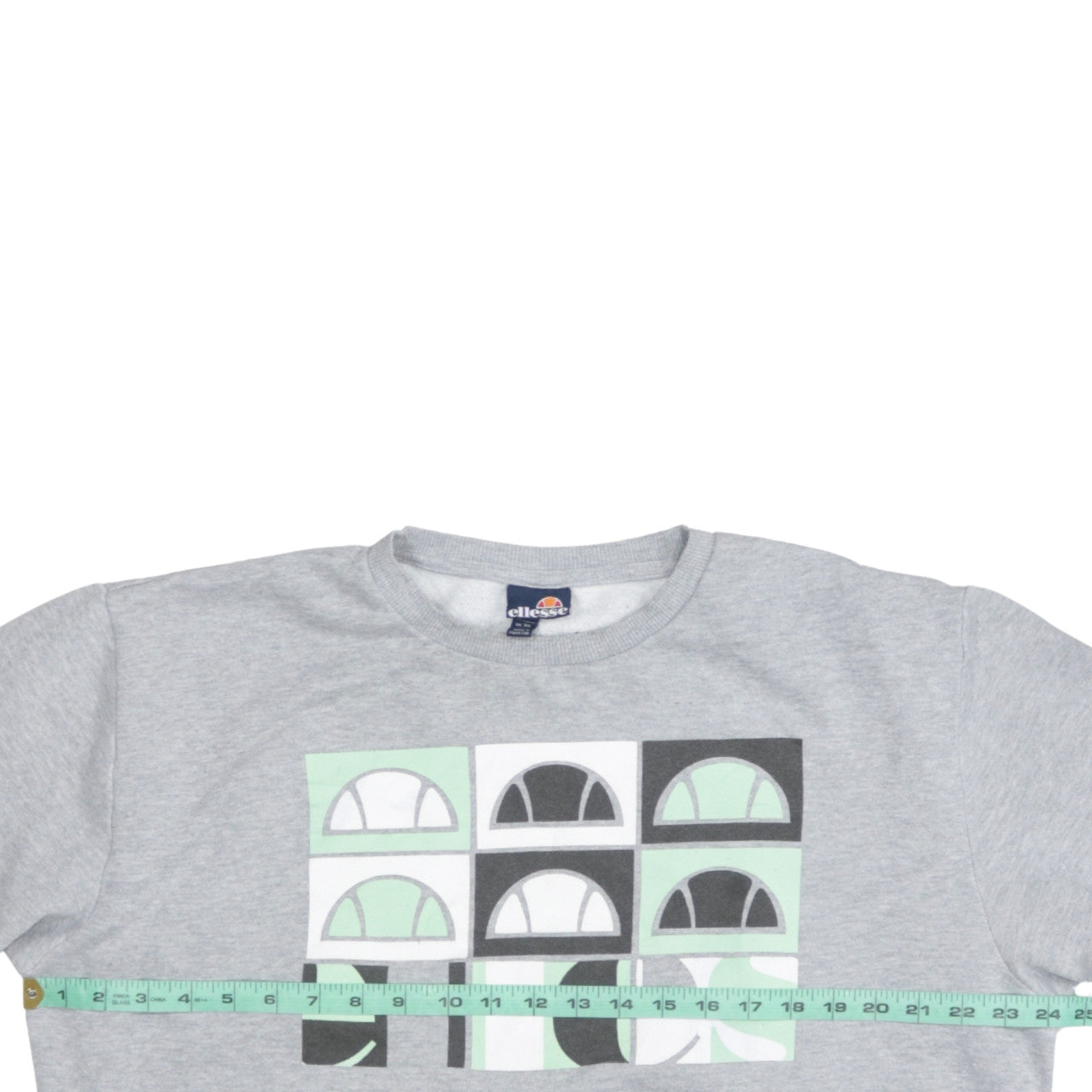 Ellesse Men's Grey XL Pullover Sweatshirt Crew Neck Graphic Logo