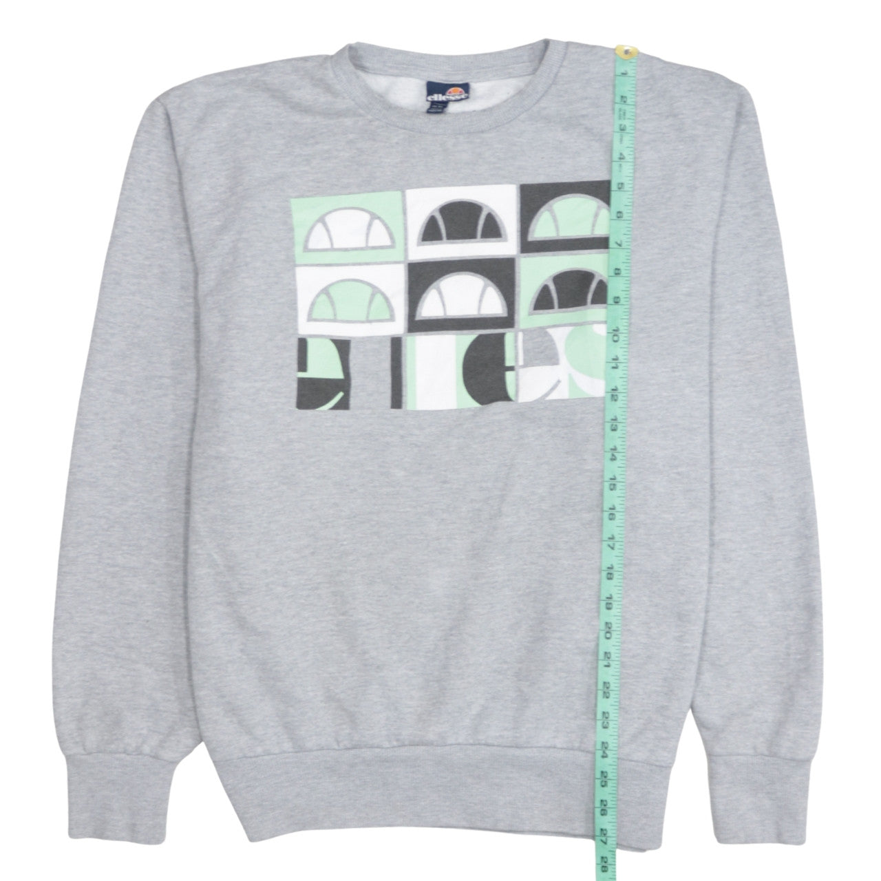 Ellesse Men's Grey XL Pullover Sweatshirt Crew Neck Graphic Logo