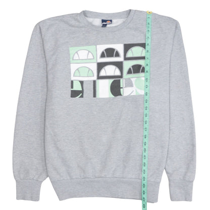 Ellesse Men's Grey XL Pullover Sweatshirt Crew Neck Graphic Logo