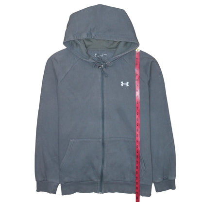 Under Armour Men Grey Full Zip Hoodie XL Loose Fit Sportswear