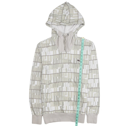 Puma Men Beige Graphic Pullover Hoodie Size S Casual Sportswear