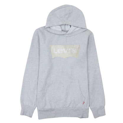 Levi's Girls Grey Pullover Hoodie 16 Years Logo Cotton Blend Sweatshirt