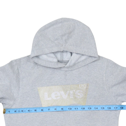 Levi's Girls Grey Pullover Hoodie 16 Years Logo Cotton Blend Sweatshirt